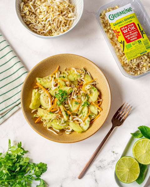 Salade croquante aux pousses de haricot mungo Germline