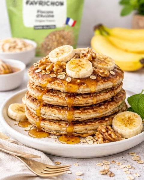 Pancakes aux Flocons d’Avoine et à la banane