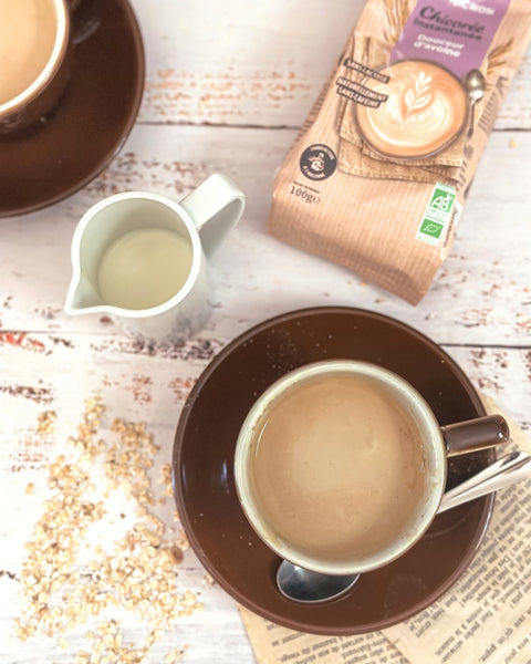 Organic oat-based instant chicory