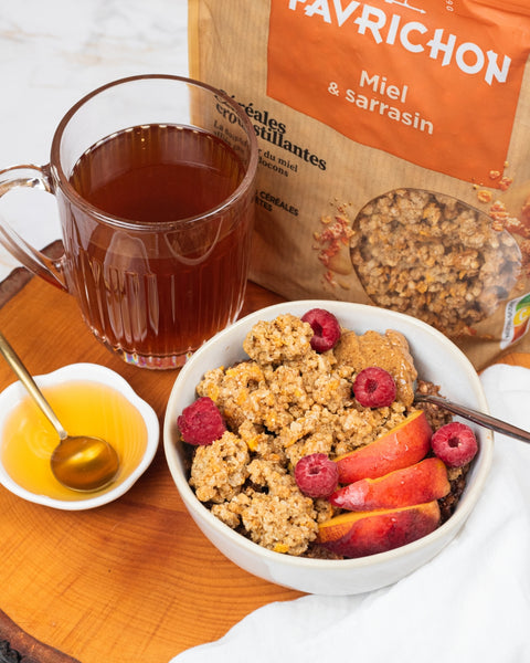 Organic honey &amp; buckwheat crispy cereal