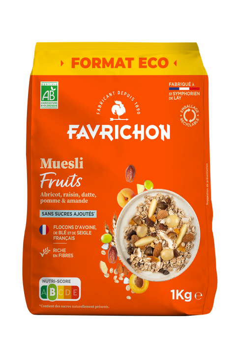 Muesli traditionnel Fruits bio format éco