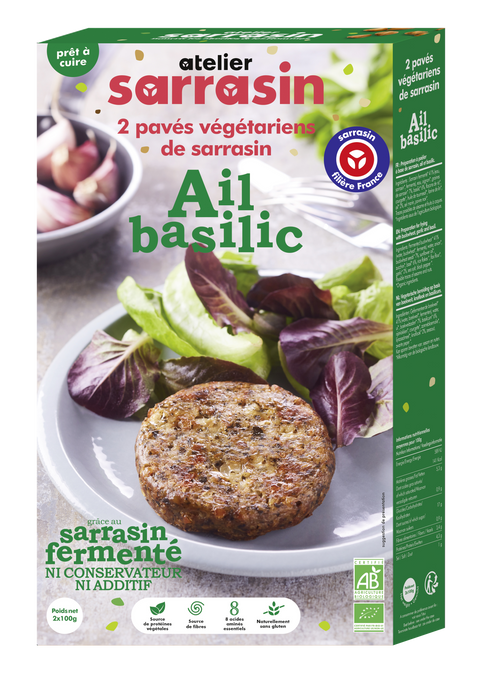Pavés végétariens de sarrasin – Ail & Basilic