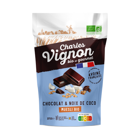 Muesli Bio Pépites & Flocons Chocolat noix de coco