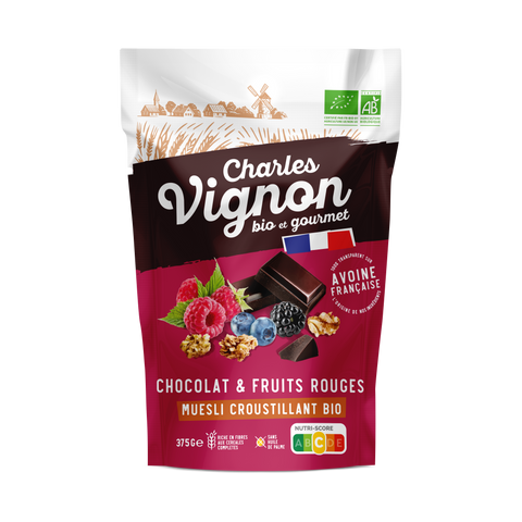 Muesli Bio Croustillant Chocolat fruits rouges