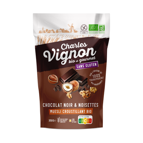 Muesli Bio Croustillant – Chocolat noir & noisettes