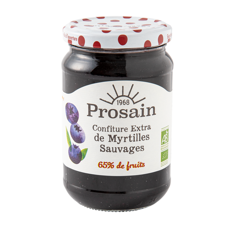 Confiture extra de Myrtilles sauvages - 65% de fruits bio