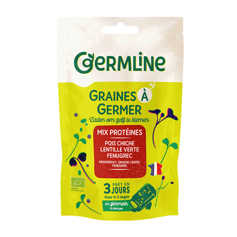 Graines à germer mix protéines bio (pois chiche, lentille, fenugrec) (origine France) 