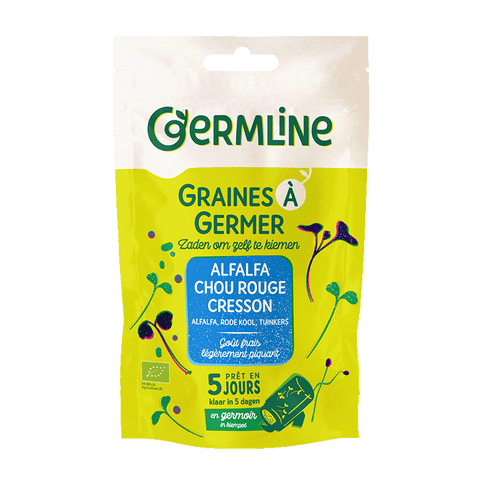 Graines à germer Alfalfa – Cresson – Chou Rouge bio