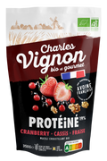 Muesli Bio Croustillant protéiné – cranberry cassis fraise
