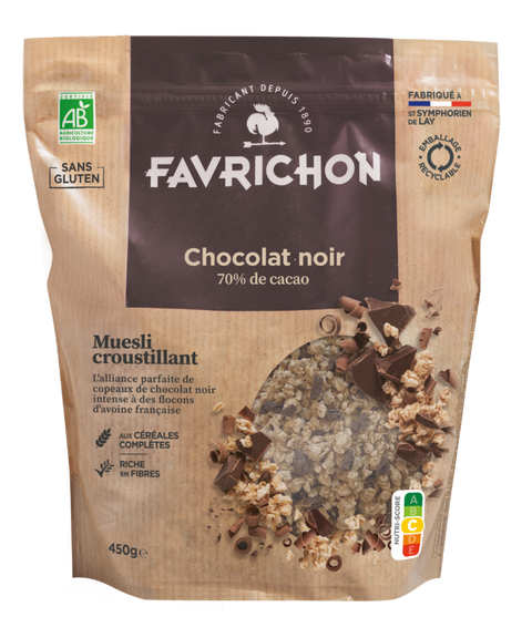 Muesli croustillant chocolat noir bio