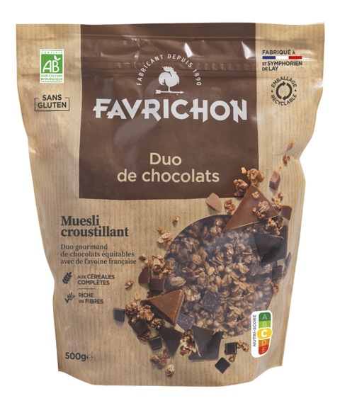 Muesli croustillant duo de chocolats bio