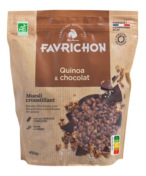 Muesli croustillant quinoa & chocolat bio