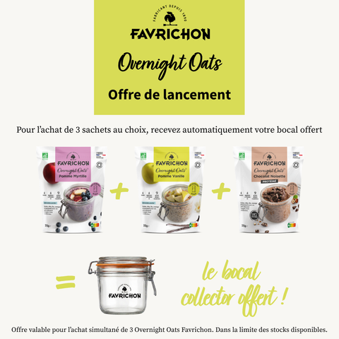Overnight Oats Pomme Vanille bio