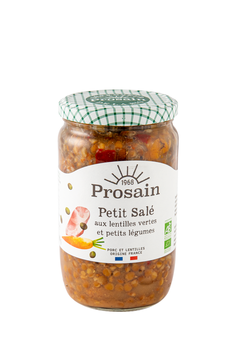 Petit Salé aux lentilles vertes et petits légumes bio
