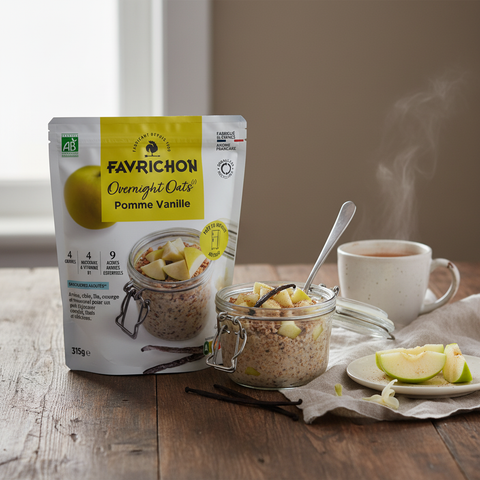 Overnight Oats Pomme Vanille bio