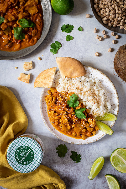 Tikka Masala Bio aux légumes et pois chiches