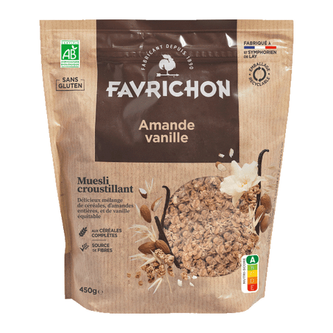 Muesli croustillant amande vanille bio 