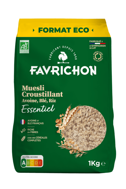 Croustillant essentiel avoine, blé et riz bio 
