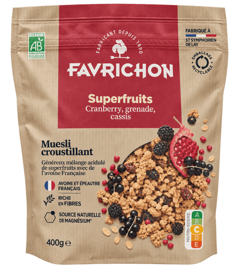 Crunchy Superfruit Muesli with Cranberry, Pomegranate, and Organic Blackcurrant